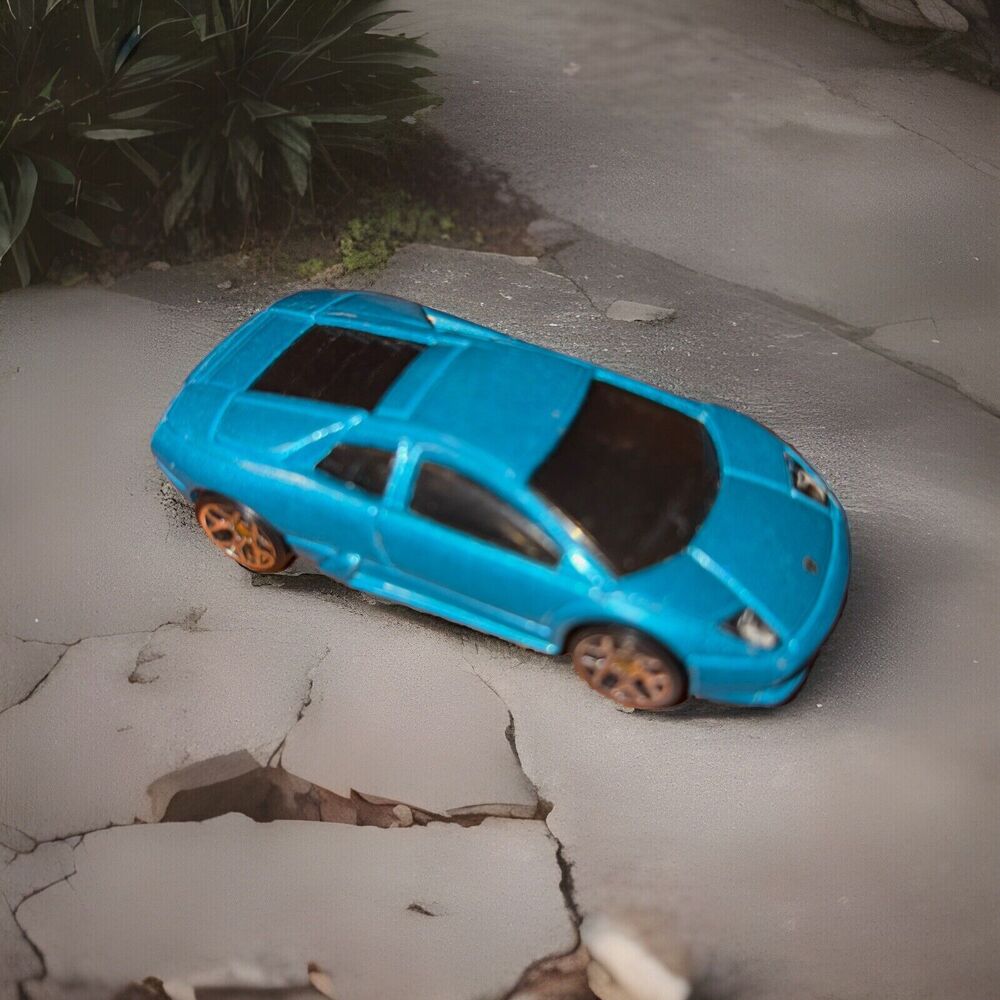 Hot Wheels Lamborghini Murcielago 2002 Teal Well Loved Worn